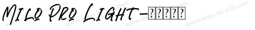 Milo Pro Light字体转换